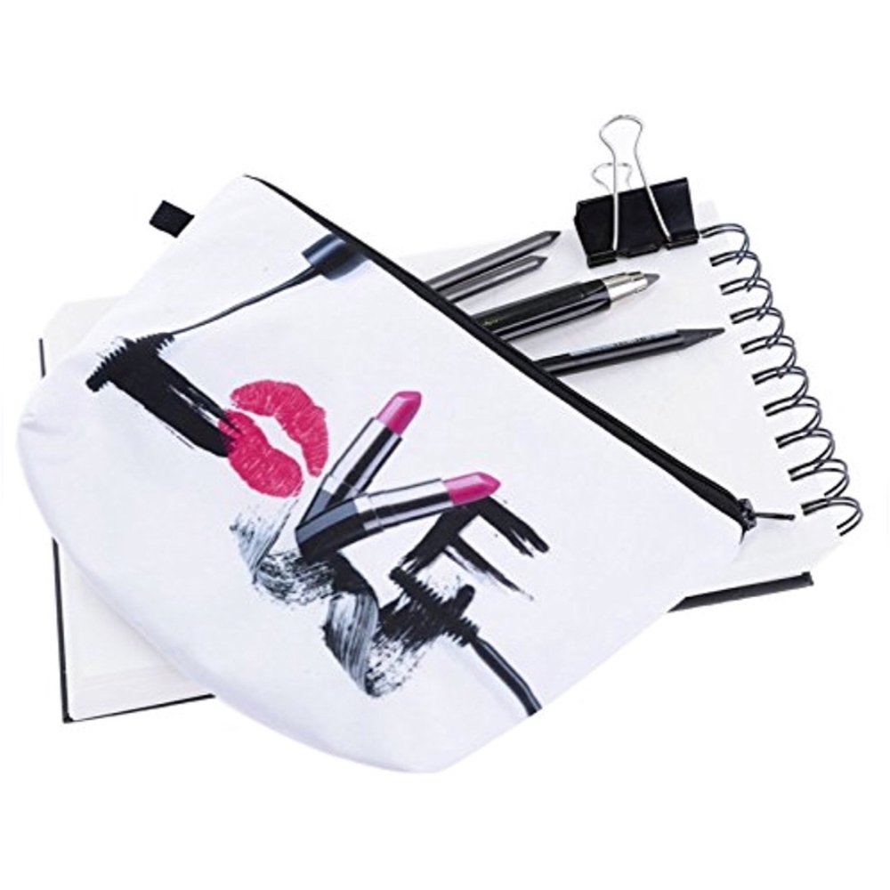 Lipstick Mascera 3D Print Cosmetic Makeup Bag - Picture 4 of 6